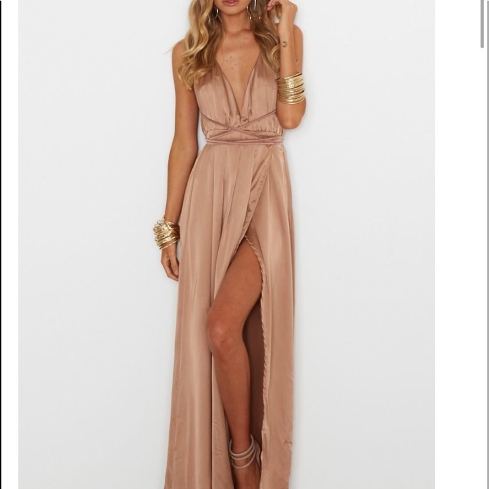 WHITE FOX Akela Maxi Dress in Bronze